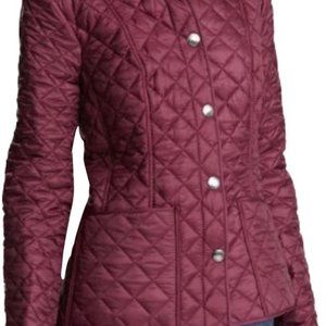 Burberry Brit "Kencott" Maroon Quilted Jacket